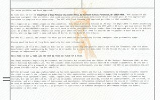 祝贺M先生获得美国EB-5投资移民I-526批准函