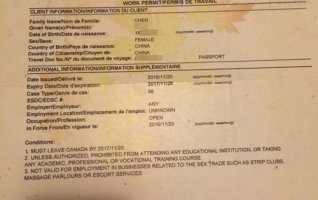 恭喜C同学获得加拿大工作签证