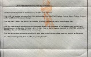 恭喜美国EB-5客户陈先生收到移民局档案号